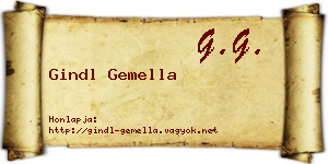 Gindl Gemella névjegykártya